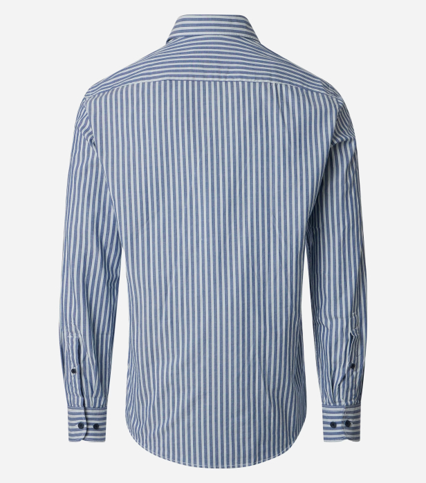 Camasa bumbac barbati CASA MODA albastru dungi [2]