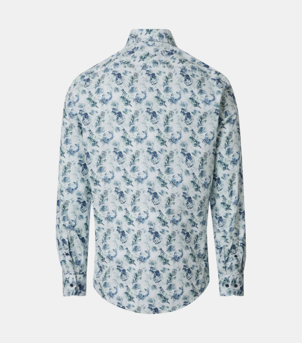 Camasa bumbac barbati CASA MODA CasualFit albastru print floral [2]