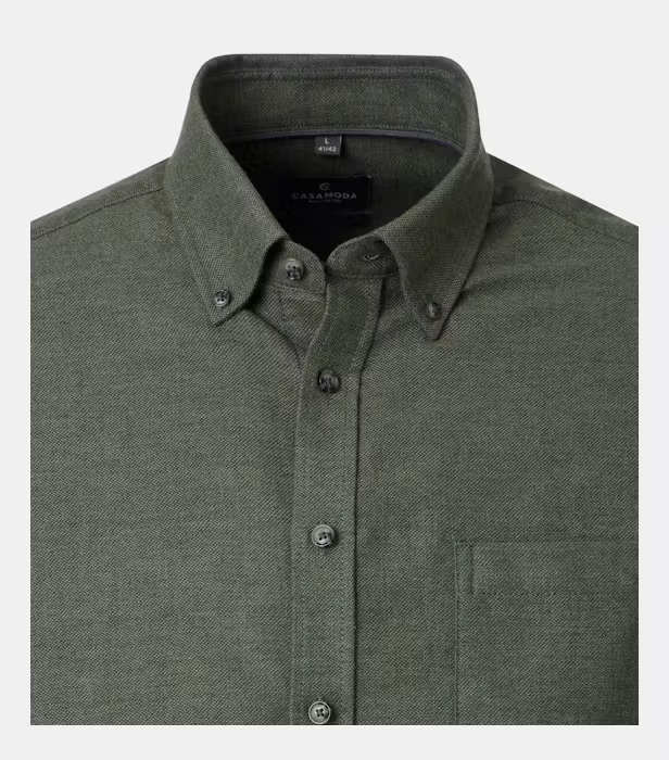 Camasa bumbac barbati CASA MODA CasualFit verde [3]