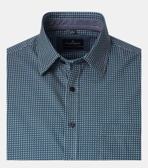 Camasa bumbac barbati CASA MODA CasualFit albastru cerculete [3]