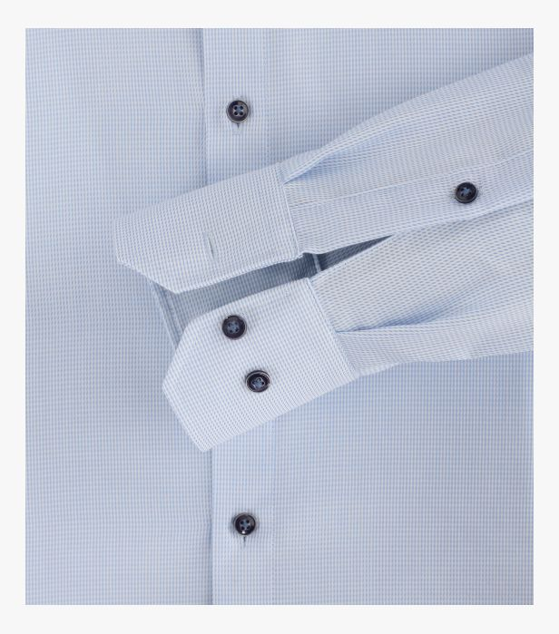 Camasa bumbac structurat barbati VENTI ModernFit bleu [4]