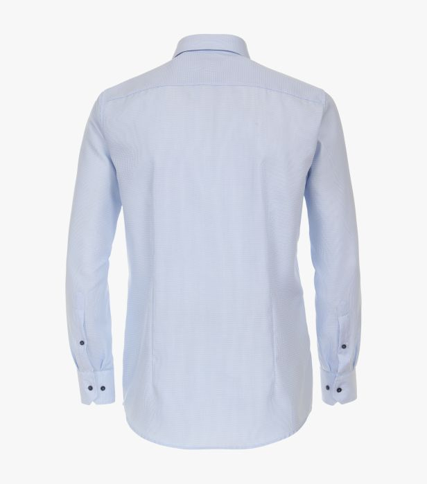 Camasa bumbac structurat barbati VENTI ModernFit bleu [2]