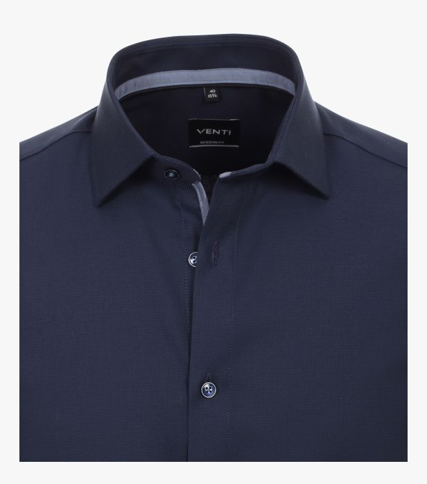 Camasa bumbac structurat barbati VENTI ModernFit bleumarin [3]