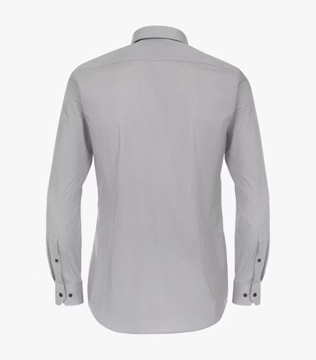 Camasa bumbac barbati VENTI BodyFit maro cerculete [2]