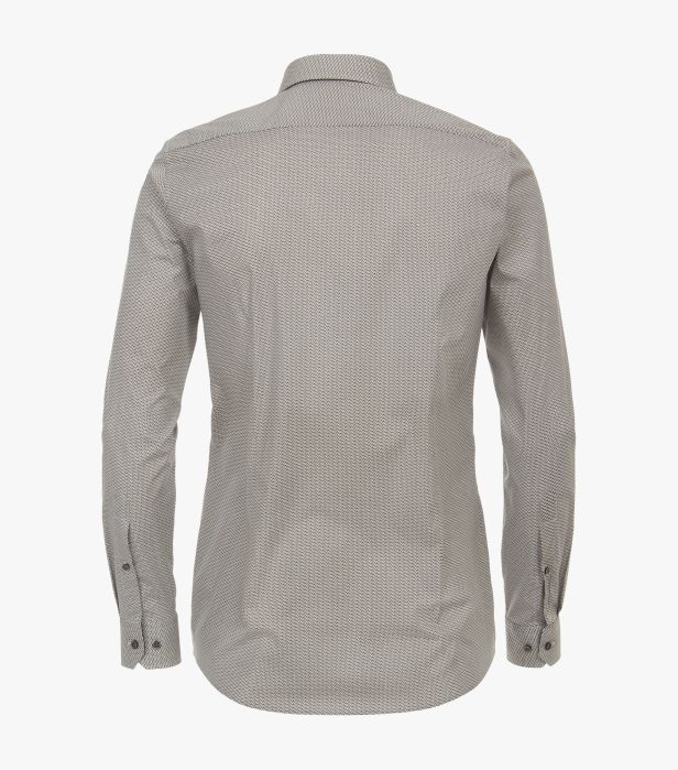 Camasa bumbac barbati VENTI BodyFit galben cerculete [2]