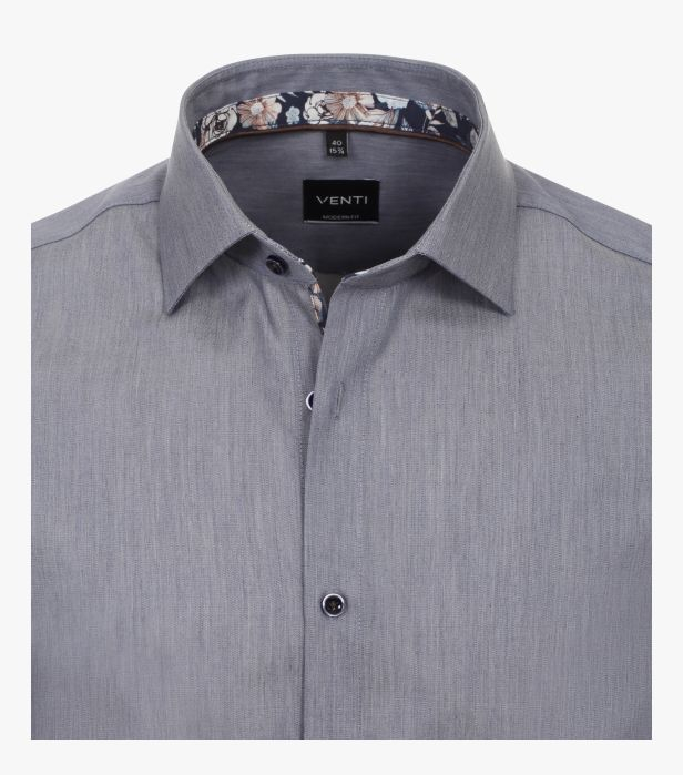 Camasa bumbac barbati VENTI ModernFit gri albastrui [2]
