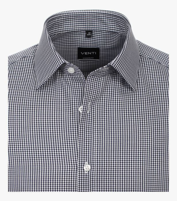 Camasa bumbac barbati VENTI ModernFit bleumarin patratele [2]