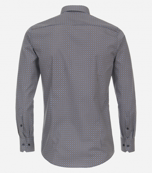 Camasa bumbac barbati VENTI ModernFit print albastru/maro [2]