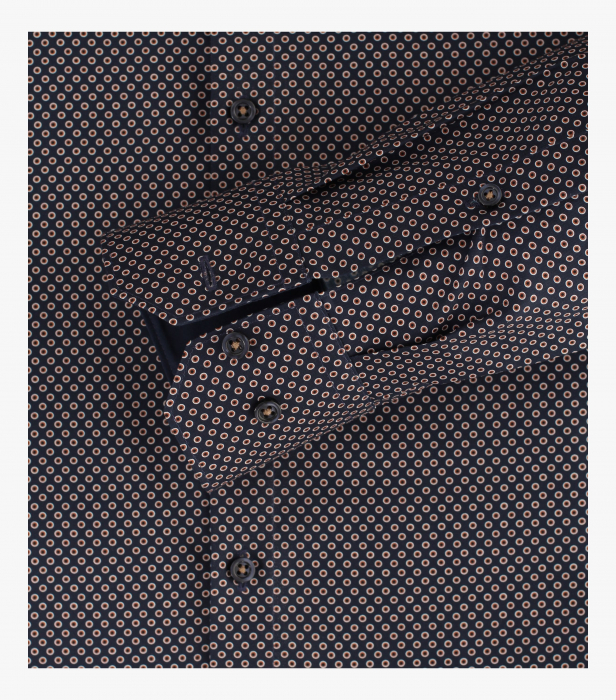 Camasa bumbac barbati VENTI ModernFit cerculete maro [4]