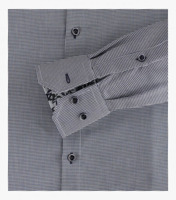 Camasa bumbac barbati VENTI ModernFit print bleumarin [3]