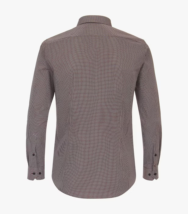 Camasa bumbac barbati VENTI BodyFit rosu rombulete [2]