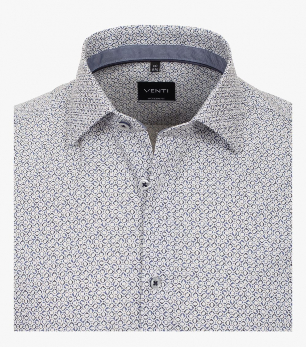 Camasa bumbac barbati VENTI ModernFit albastru patratele [3]