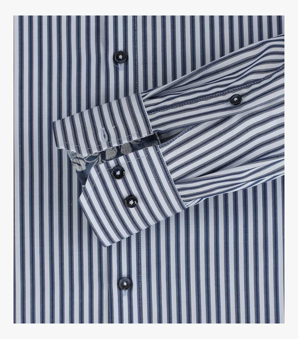Camasa bumbac barbati VENTI ModernFit albastru dungulite [4]