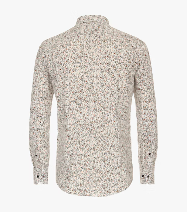 Camasa bumbac barbati CASA MODA ModernFit portocaliu print geometric [2]
