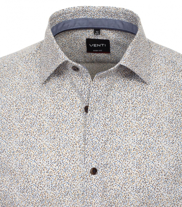 Camasa barbati VENTI BodyFit bej print  floral [3]