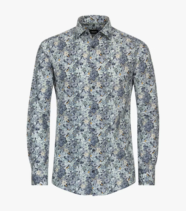 Camasa bumbac barbati CASA MODA ModernFit turcoaz print floral [1]