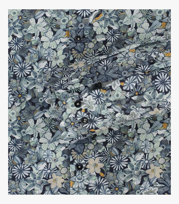Camasa bumbac barbati CASA MODA ModernFit turcoaz print floral [4]