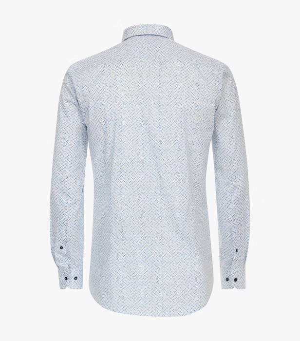 Camasa bumbac barbati VENTI BodyFit bleu print [2]