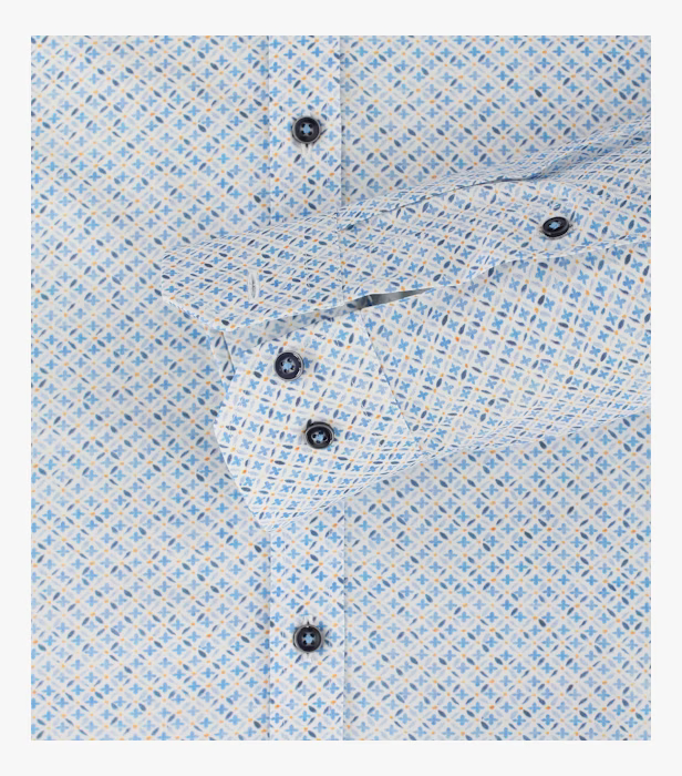 Camasa bumbac barbati VENTI BodyFit bleu print [4]