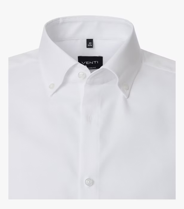 Camasa NON IRON bumbac structurat barbati VENTI ModernFit alb [3]