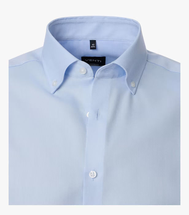 Camasa NON IRON bumbac structurat barbati VENTI ModernFit bleu [3]