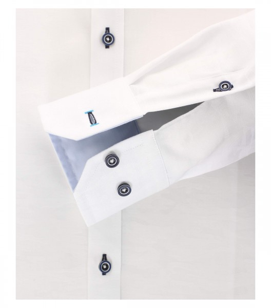 Camasa bumbac barbati VENTI Modern Fit uni alba [3]