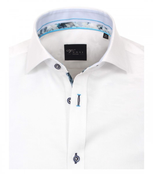 Camasa bumbac barbati VENTI Modern Fit uni alba [2]
