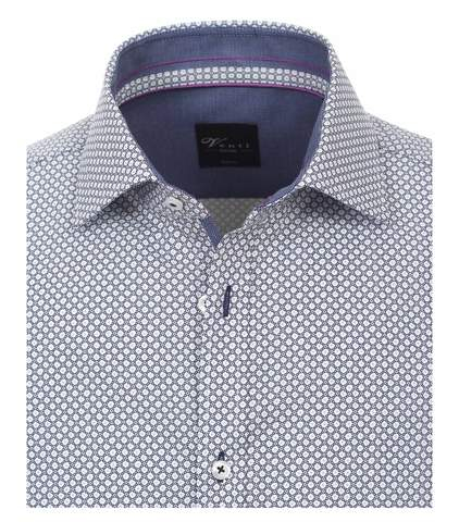 Camasa bumbac NON IRON barbati VENTI Modern Fit print bleumarin [3]