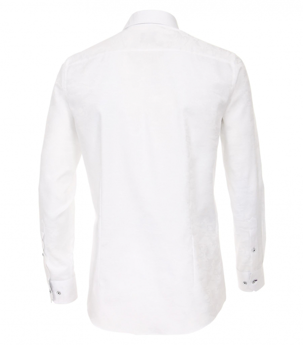 Camasa bumbac barbati VENTI Modern Fit uni alba [2]