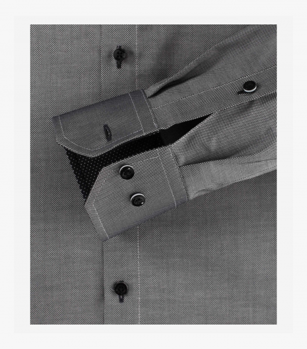 Camasa bumbac barbati VENTI Modern Fit gri inchis [4]