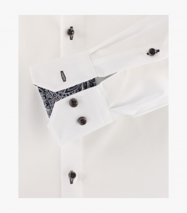 Camasa bumbac barbati VENTI Modern Fit uni alba [4]