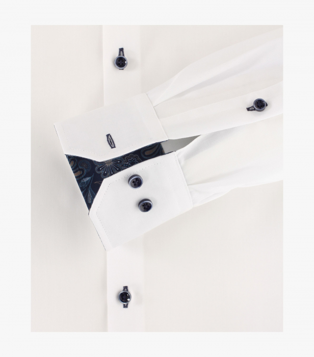 Camasa bumbac barbati VENTI Modern Fit uni alba [4]