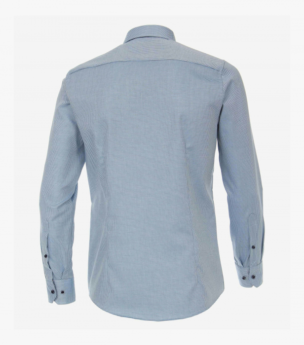 Camasa bumbac barbati VENTI Modern Fit turcoaz patratele [2]