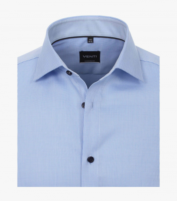 Camasa bumbac barbati VENTI Modern Fit bleu [3]