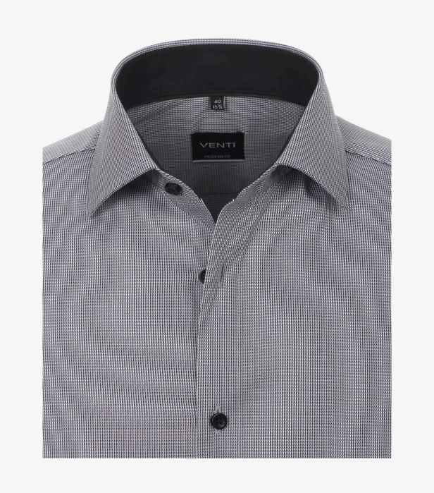 Camasa bumbac barbati VENTI ModernFit gri print [3]