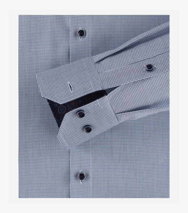 Camasa bumbac barbati VENTI Modern Fit uni albastra [4]