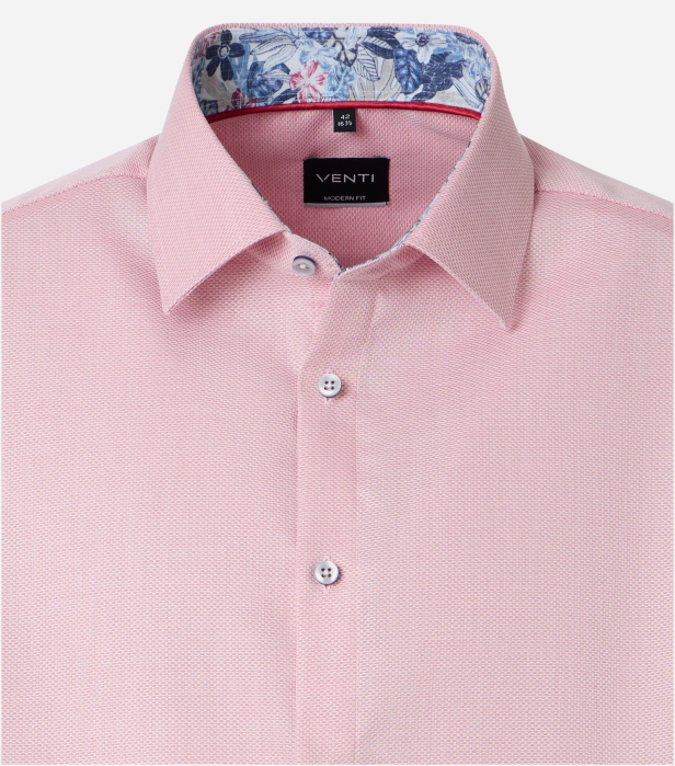 Camasa bumbac barbati VENTI ComfortFit roz [3]