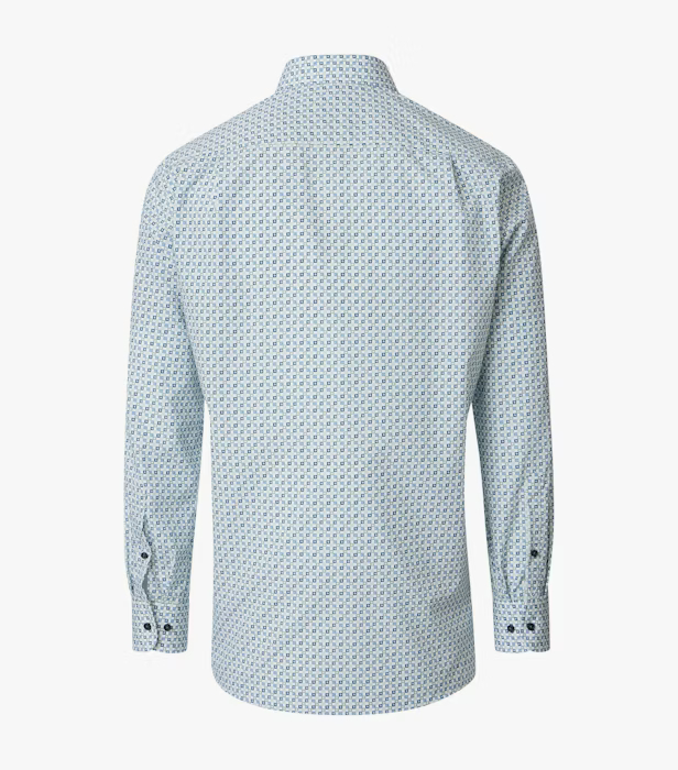 Camasa bumbac NON IRON barbati VENTI ComfortFit verde/albastru patratele [2]