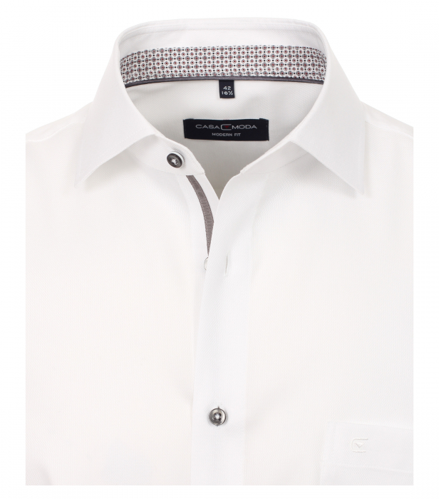Camasa maneca lunga barbati CASA MODA Modern Fit uni alba [2]