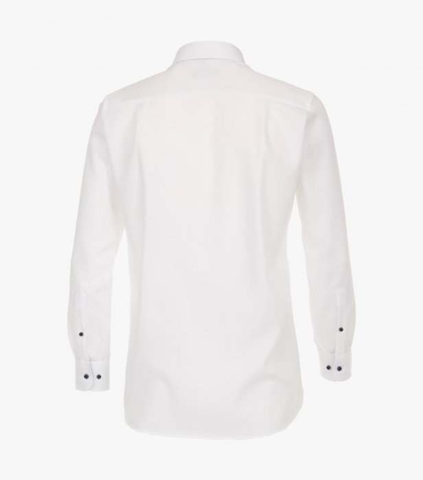 Camasa bumbac barbati CASA MODA ComfortFit alb nasturi negri [2]