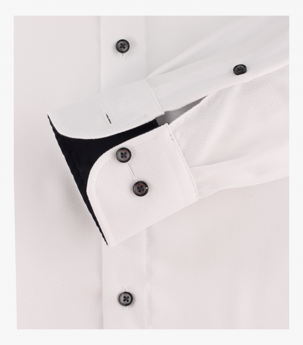 Camasa bumbac structurata barbati CASA MODA ComfortFit alb [4]