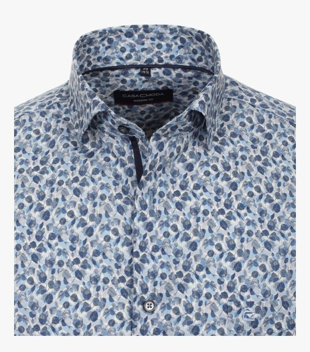 Camasa barbati CASA MODA ModernFit albastru print frunze [3]