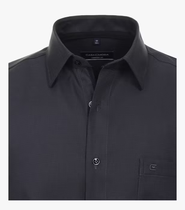 Camasa bumbac barbati CASA MODA ComfortFit negru rombulete [3]