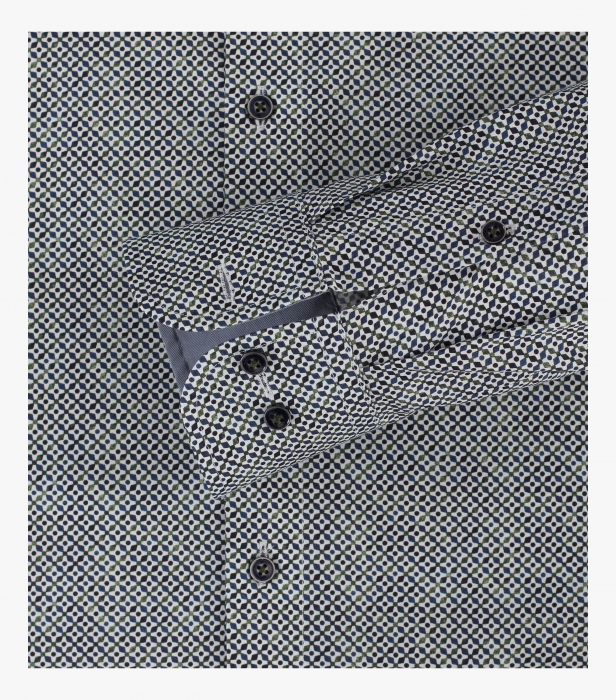Camasa bumbac barbati  CASA MODA ModernFit verde rombulete [4]