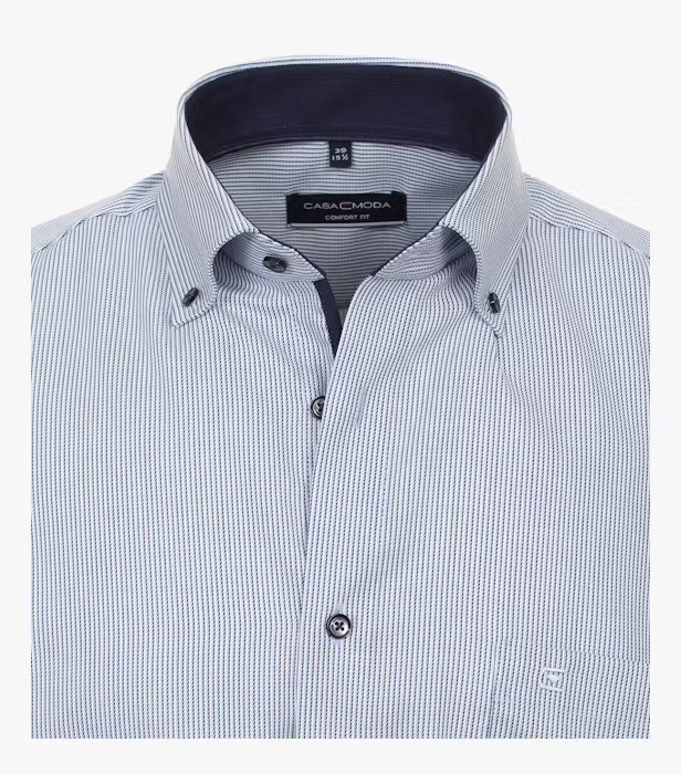 Camasa bumbac barbati CASA MODA ComfortFit albastru dungulite [3]