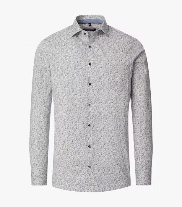 Camasa bumbac barbati CASA MODA ModernFit albastru/bej print floral [1]