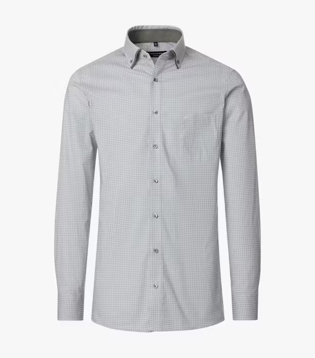 Camasa bumbac barbati CASA MODA ModernFit kaki cerculete [1]