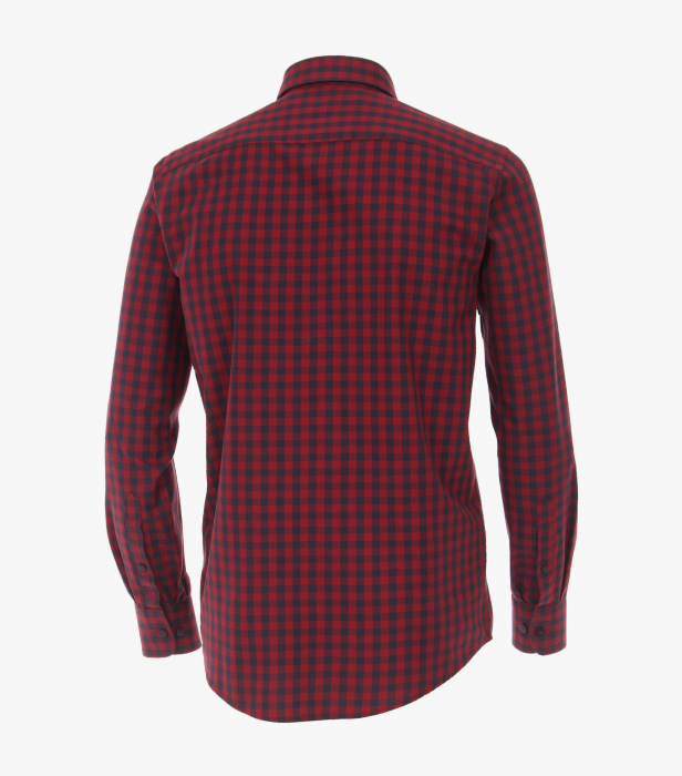Camasa maneca lunga barbati CASA MODA Casual Fit visiniu carouri [2]