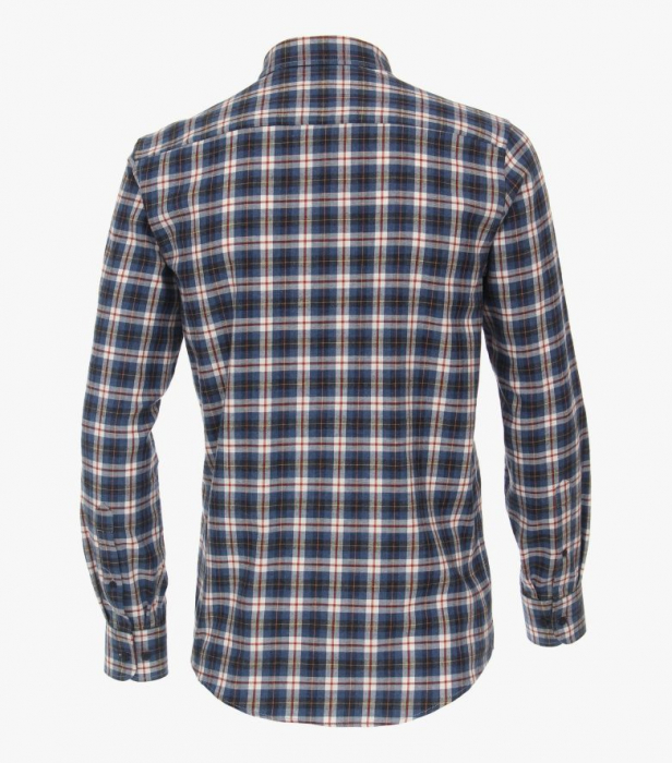 Camasa flanel bumbac barbati CASA MODA CasualFit carouri bleumarin [2]