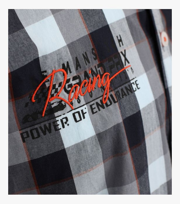 Camasa bumbac barbati CASA MODA Racing antracit carouri [2]